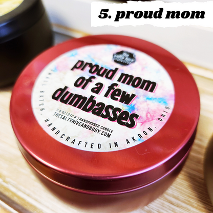 mom moments candle  - funny mother's day candles - the salty hive