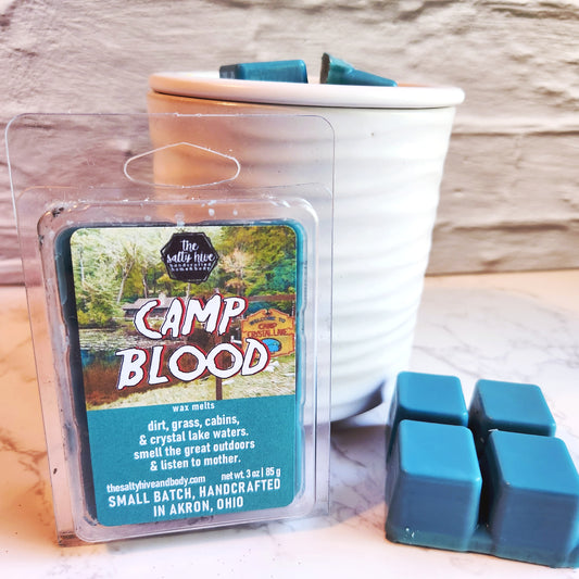 camp blood wax melts - the salty hive