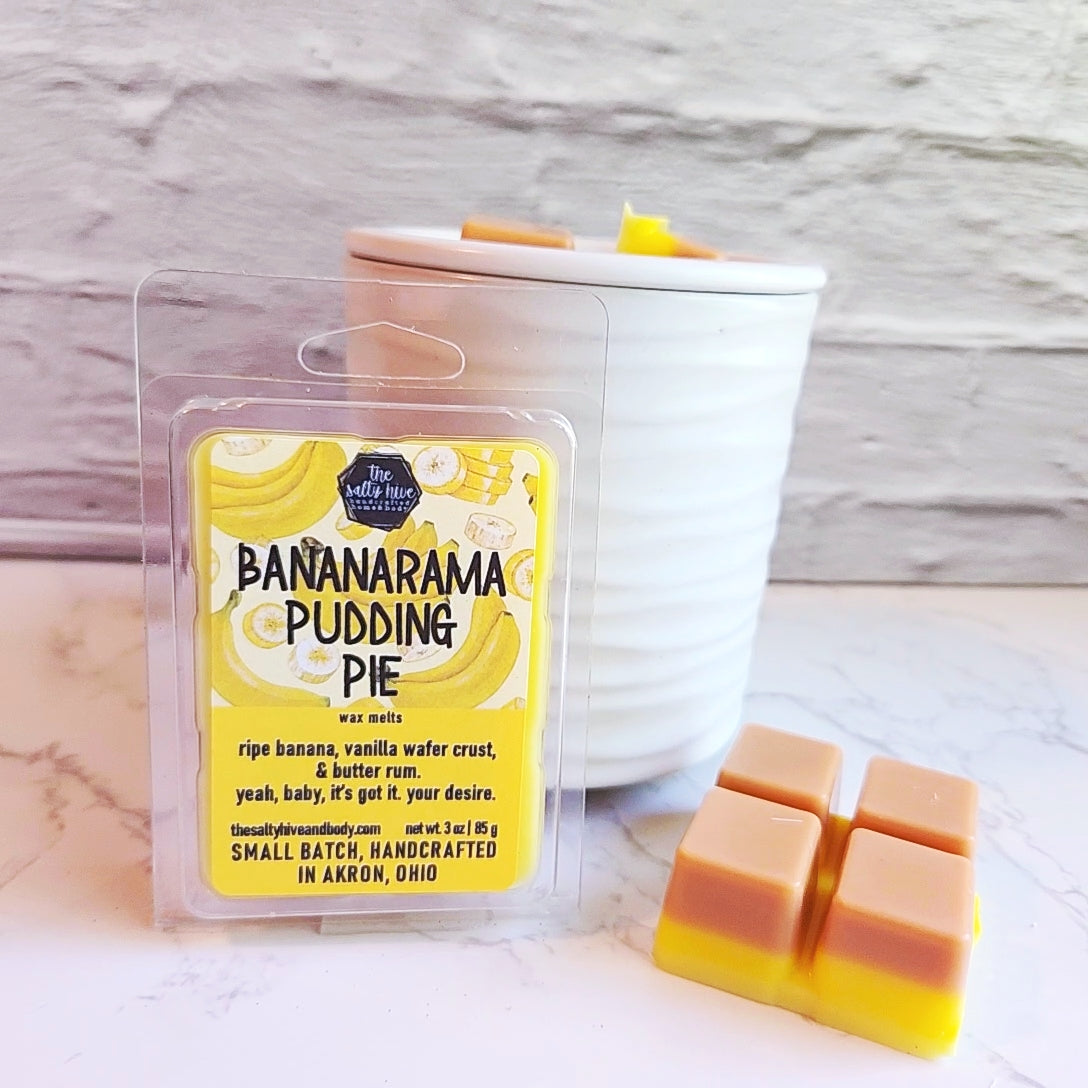 bananarama pudding pie wax melts - the salty hive