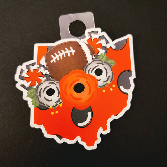 ohio floral football sticker