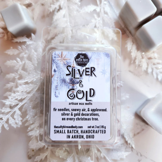 silver & gold wax melts