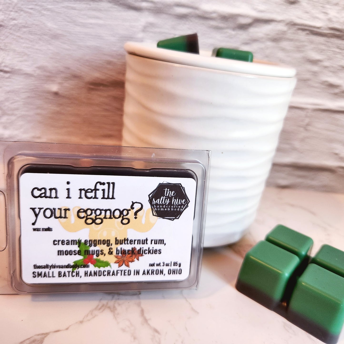 can i refill your eggnog? wax melts - the salty hive - christmas vacation inspired
