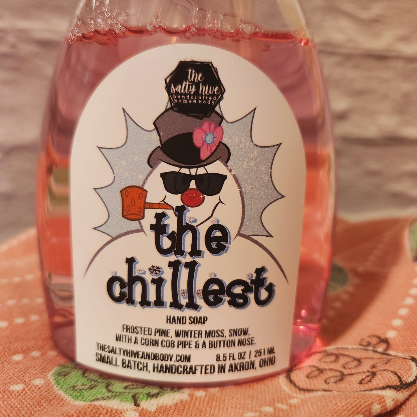 the chillest foaming hand soap - frosty the snowman inspired