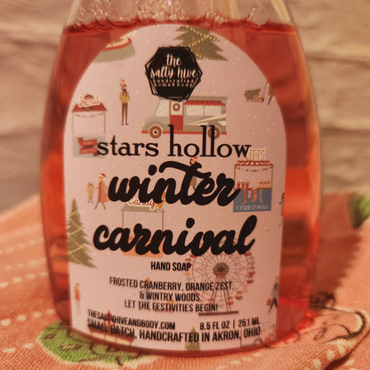 stars hollow winter carnival foaming hand soap