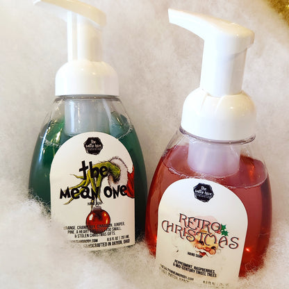 retro christmas foaming hand soap