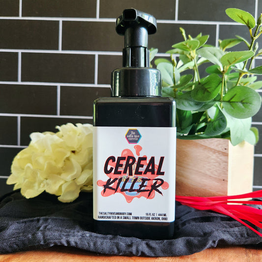 cereal killer foaming hand soap - fruit loops fruity pebbles - the salty hive - true crime - funny soap