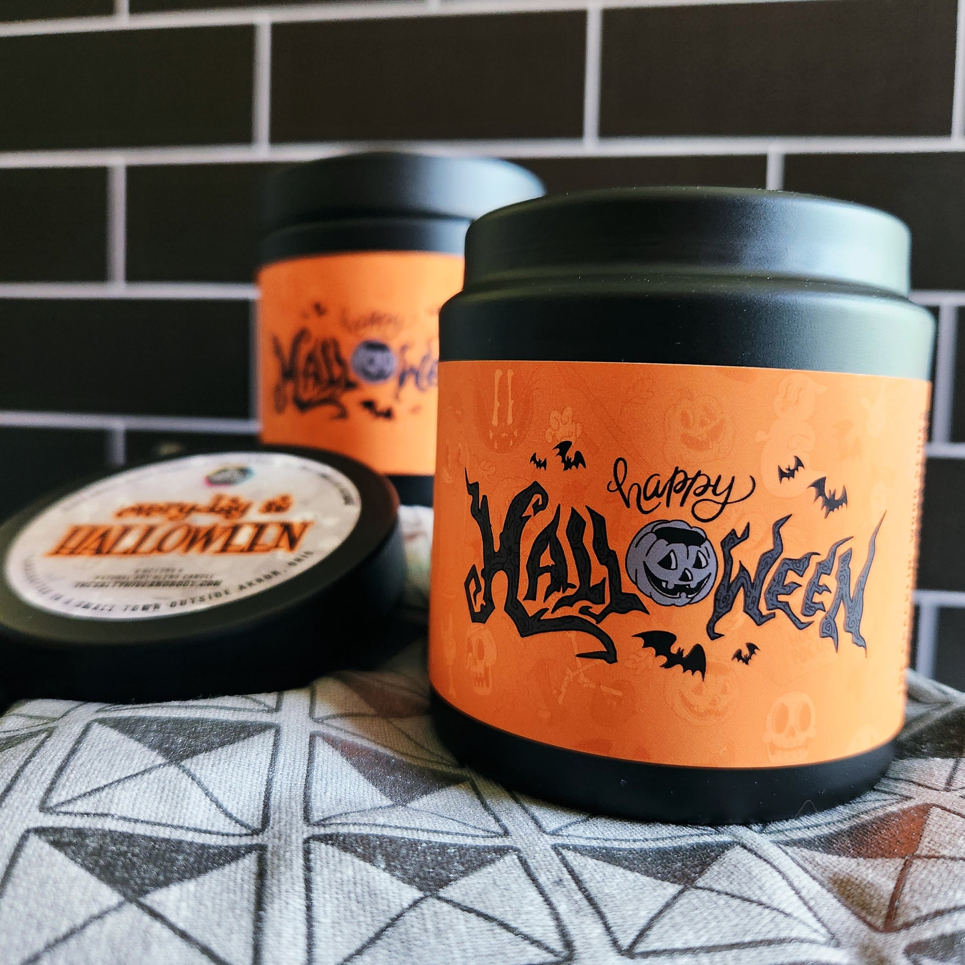 everyday is halloween wood wick candle - the salty hive - halloween year round - snarky candle - pumpkin orange - code orange candle