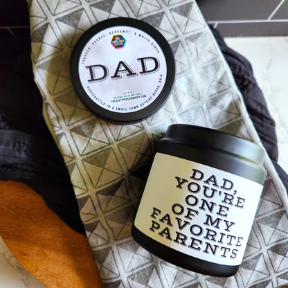 dad, you're one of my favorite parents wood wick candle - father's day/dad's birthday