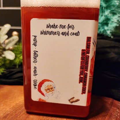 santa doesn't believe in you either foaming hand soap