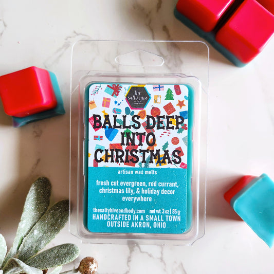 balls deep into christmas wax melts