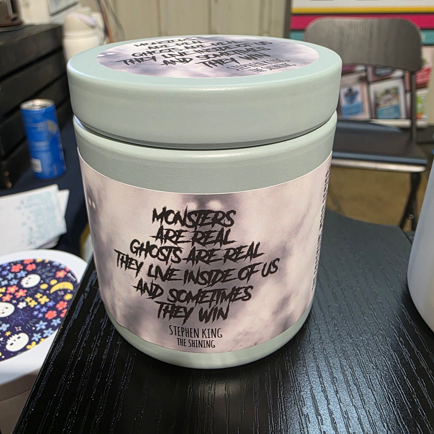 monsters are real wood wick candle - stephen king's the shining