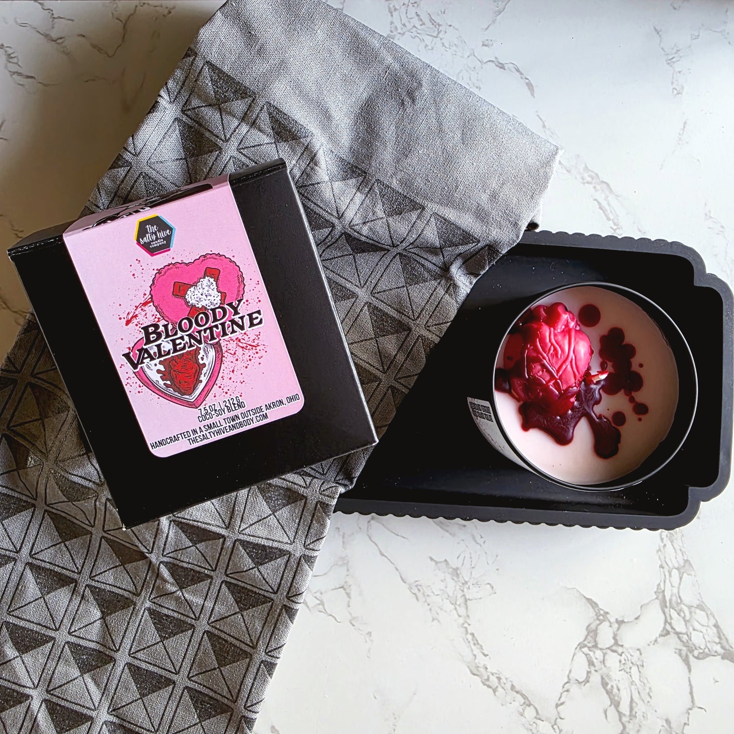 bloody valentine candle