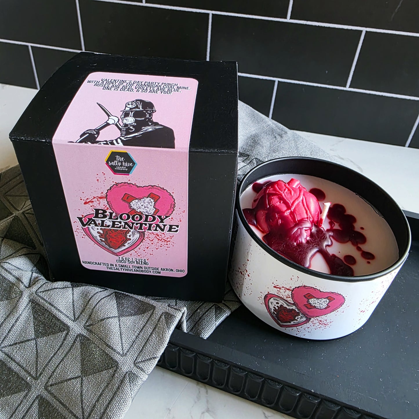 bloody valentine candle