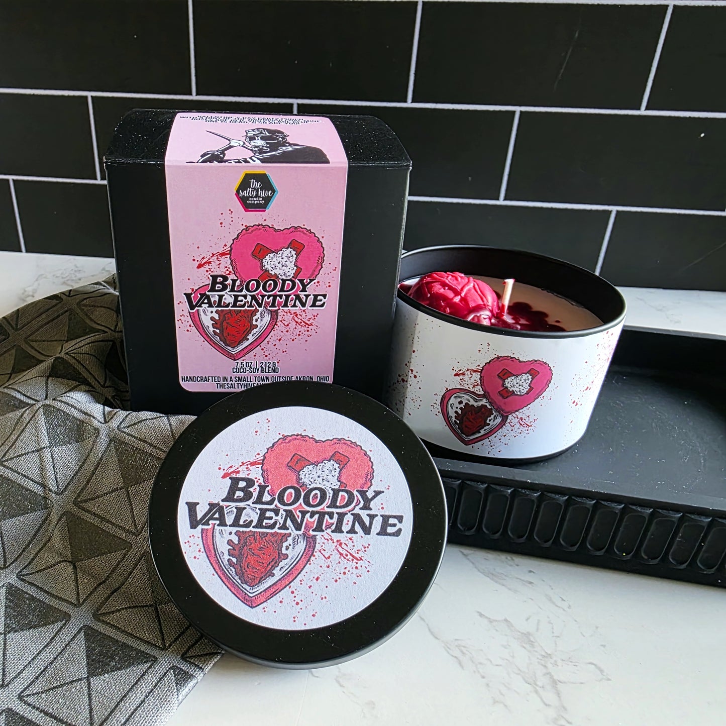 bloody valentine candle