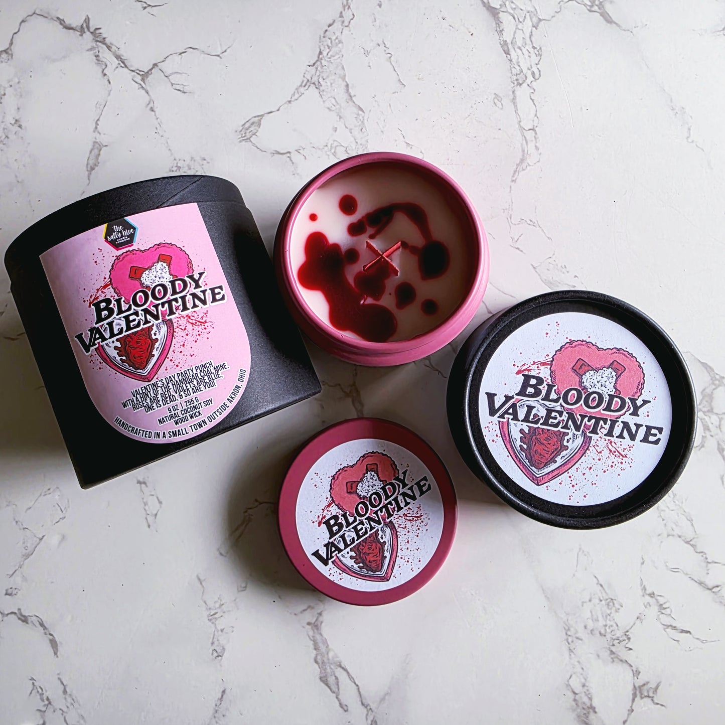 bloody valentine candle