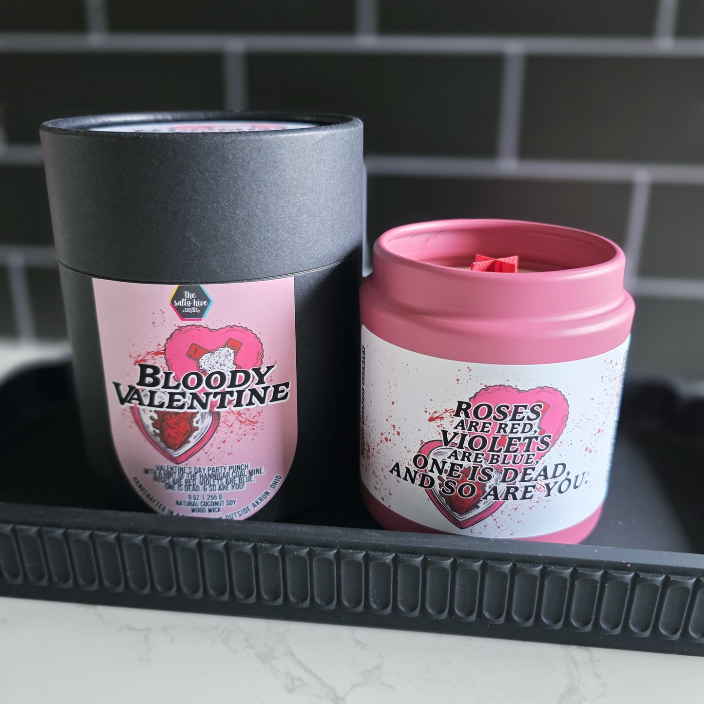 bloody valentine candle