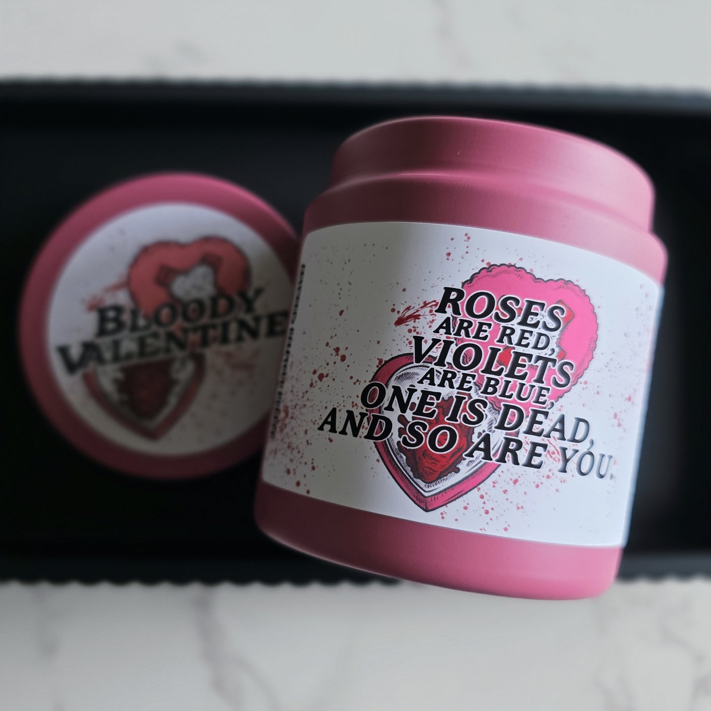 bloody valentine candle