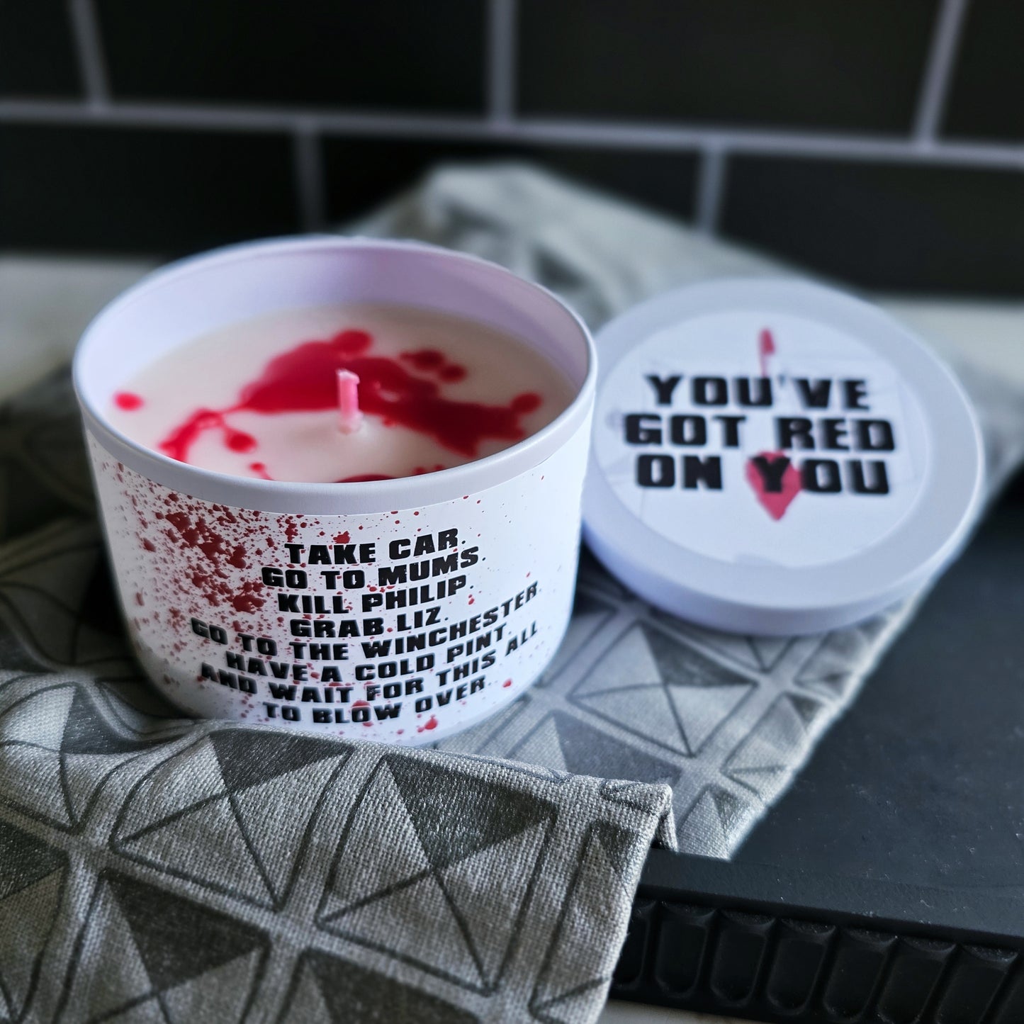 you've got red on you candle