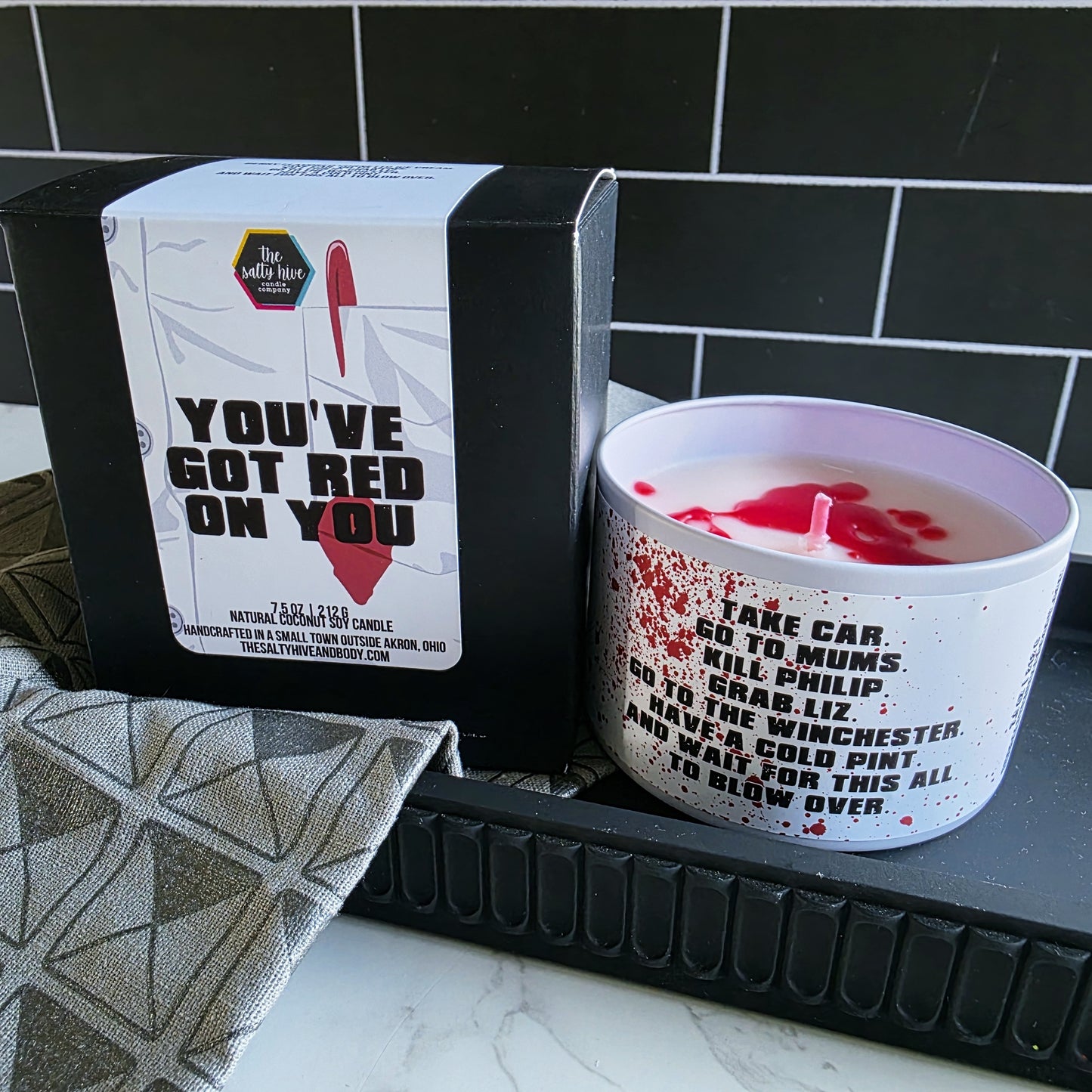 you've got red on you candle