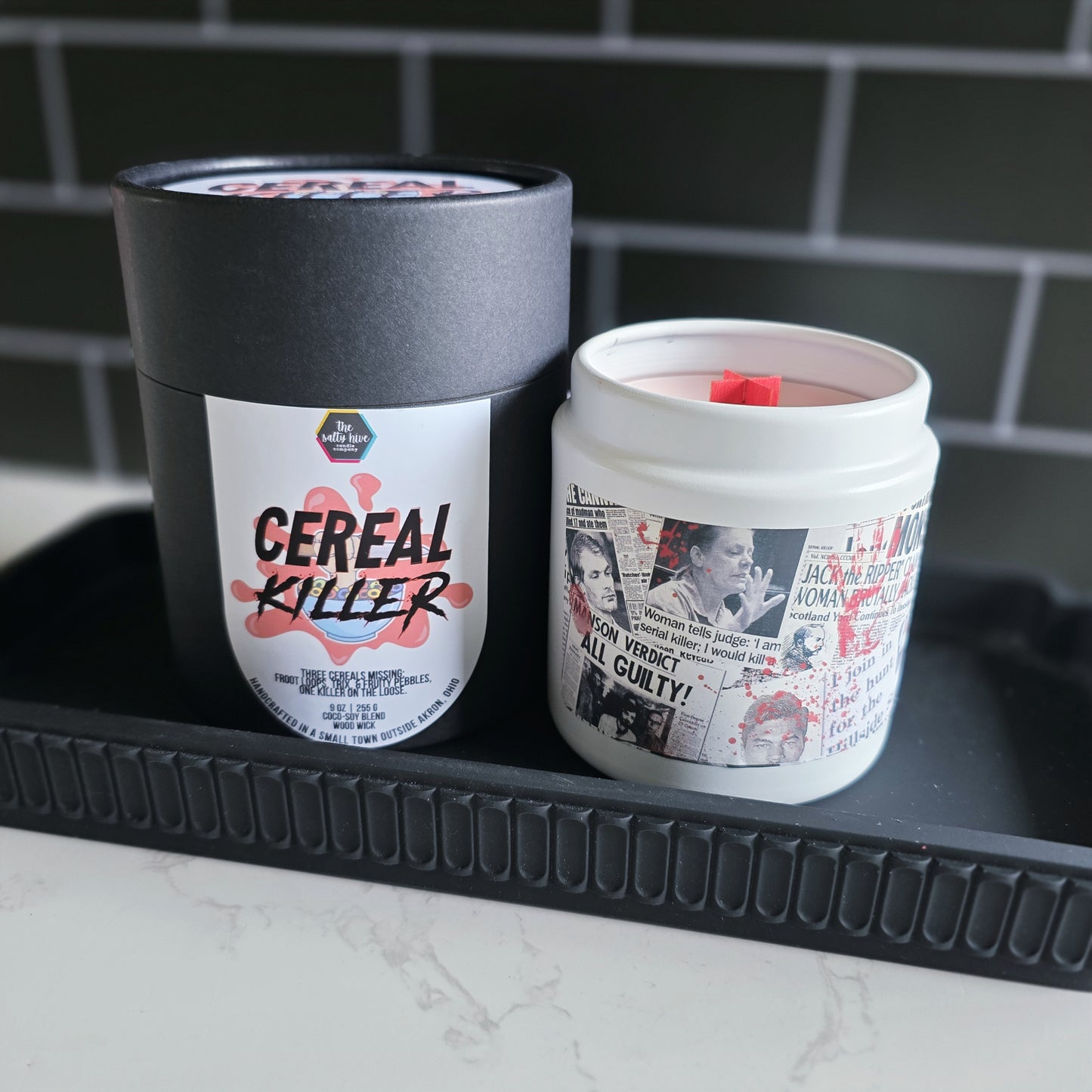 cereal killer wood wick candle