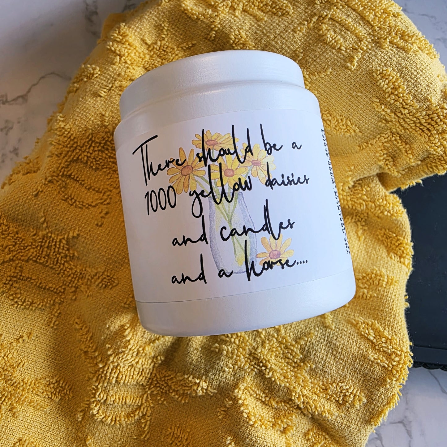 1000 yellow daisies candle - the cracklin' wood lux series - gilmore girls