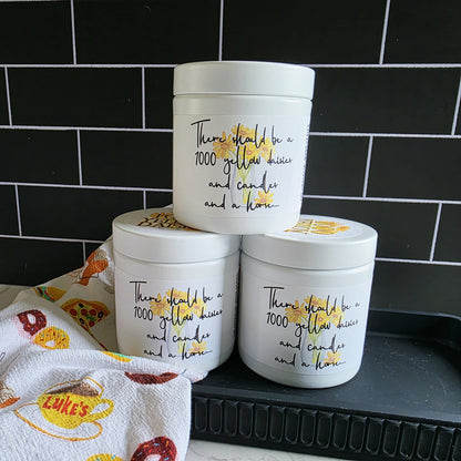 1000 yellow daisies candle - the cracklin' wood lux series - gilmore girls