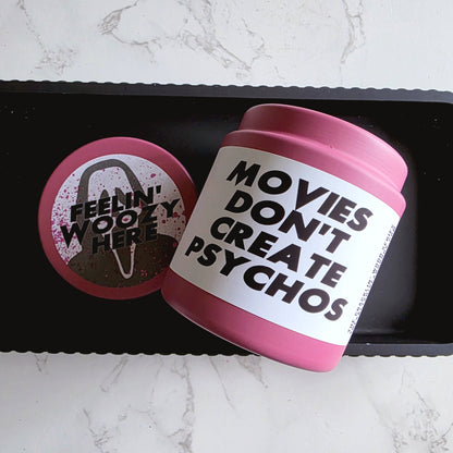 feelin' woozy here wood wick candle - scream