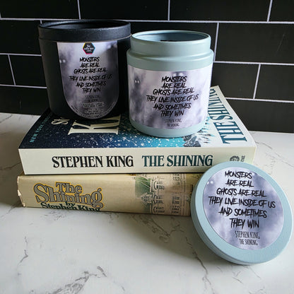 monsters are real wood wick candle - stephen king's the shining