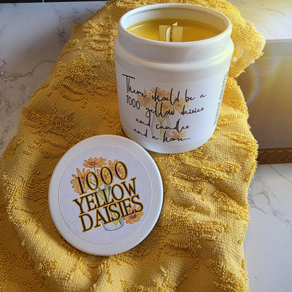 1000 yellow daisies candle - the cracklin' wood lux series - gilmore girls