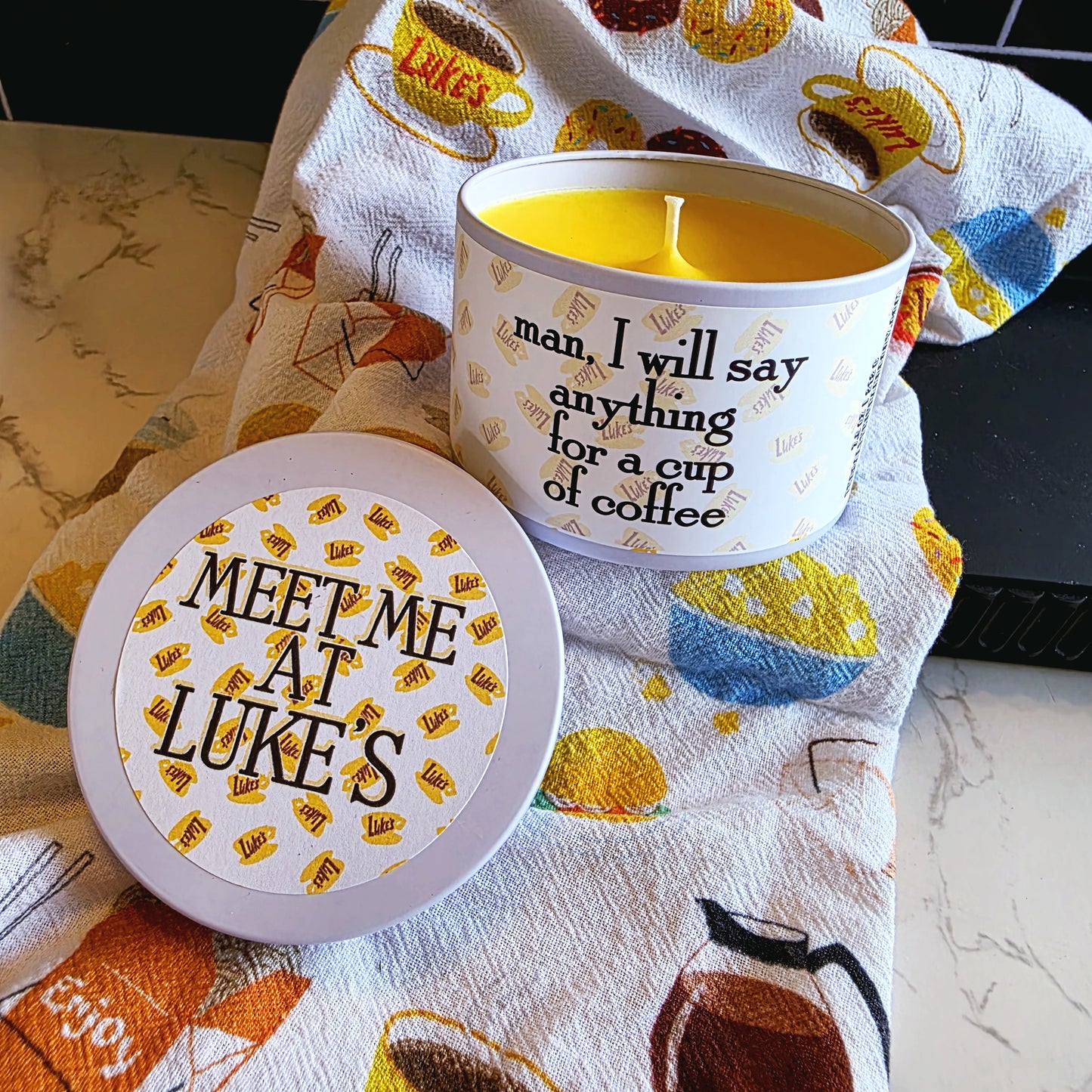 meet me at luke's candle - gilmore girls inspired