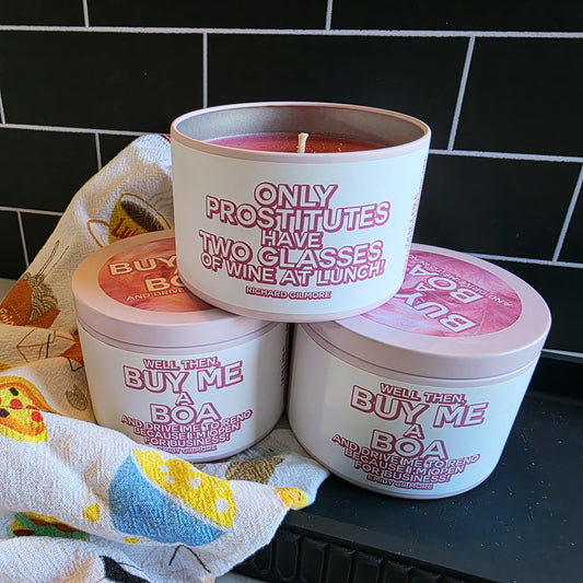 buy me a boa candle - gilmore girls inspired