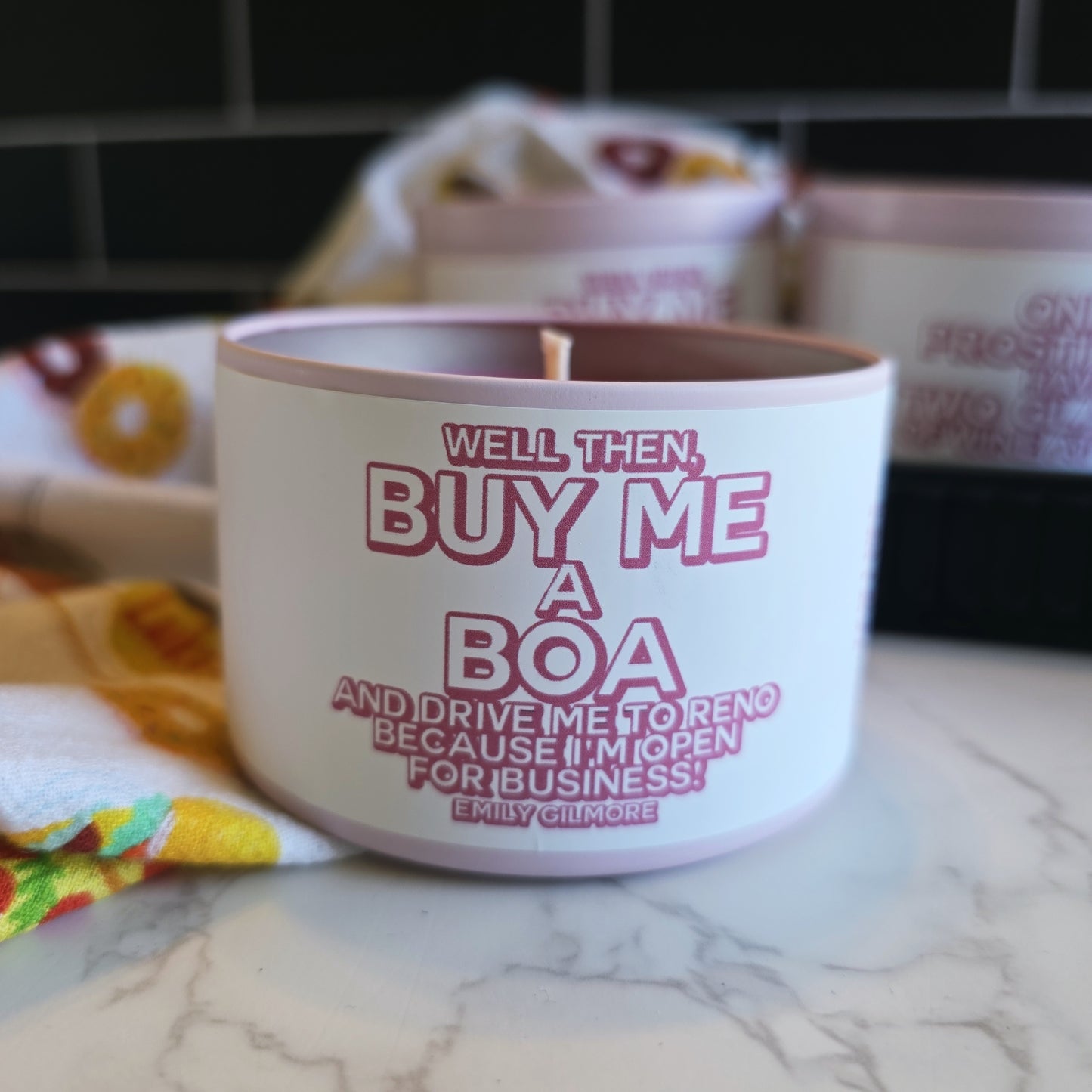 buy me a boa candle - gilmore girls inspired