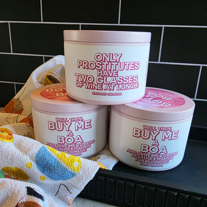 buy me a boa candle - gilmore girls inspired
