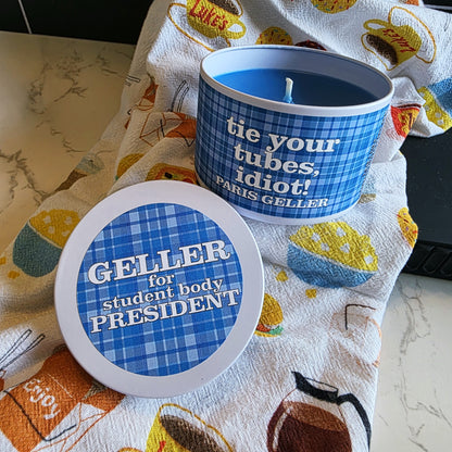 geller for president candle - gilmore girls inspired