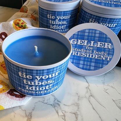geller for president candle - gilmore girls inspired