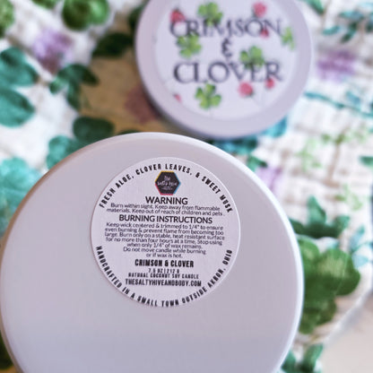 crimson & clover candle