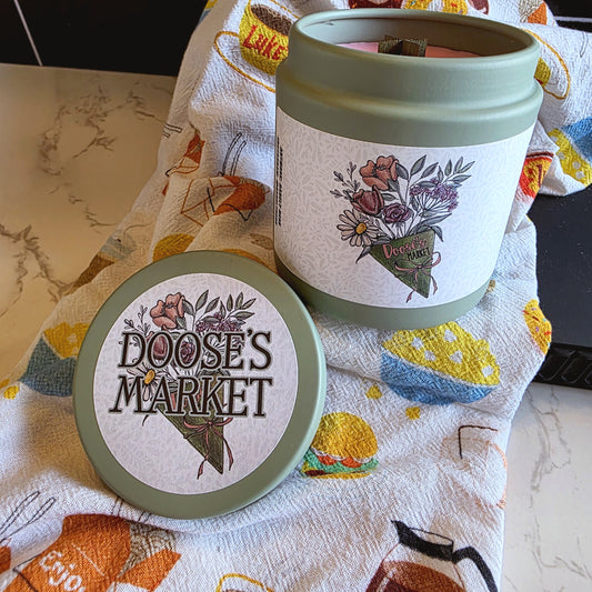 doose's market wood wick candle - gilmore girls inspired
