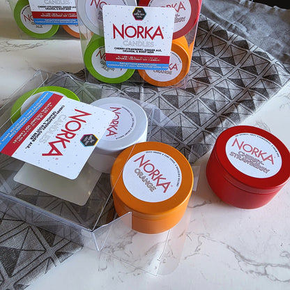 norka soda candle mini 4 pack - the salty hive X norka sparkling beverage
