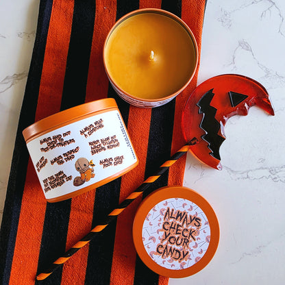 always check your candy candle - trick r treat