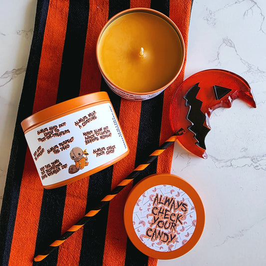 always check your candy candle - trick r treat