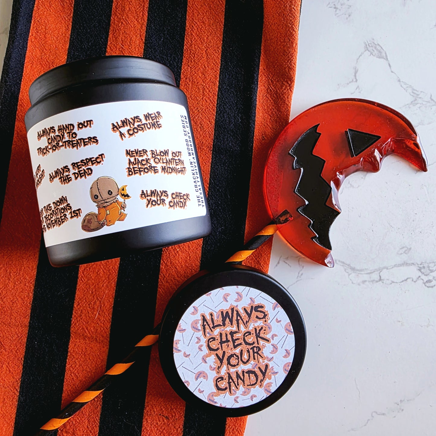 always check your candy candle - trick r treat