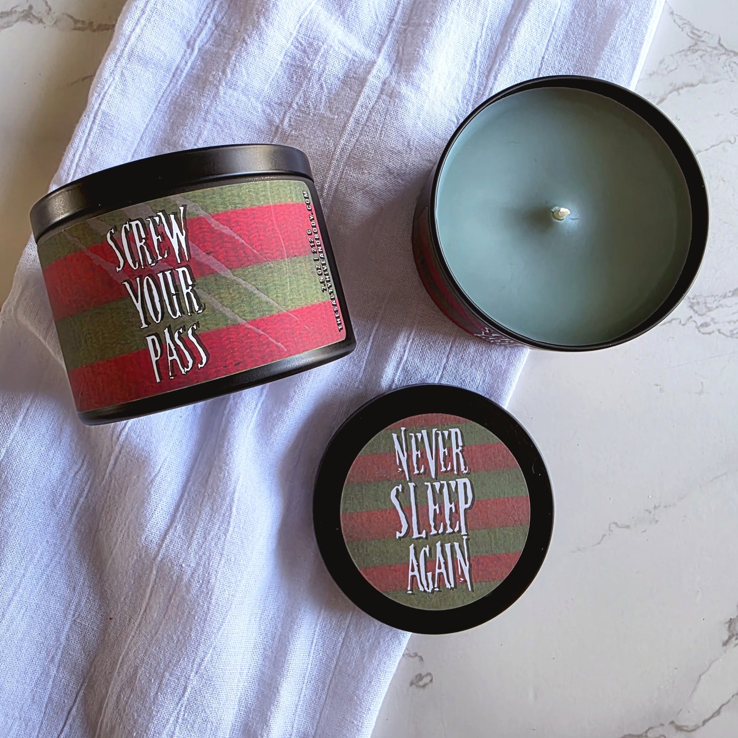 never sleep again candle - nightmare on elm street