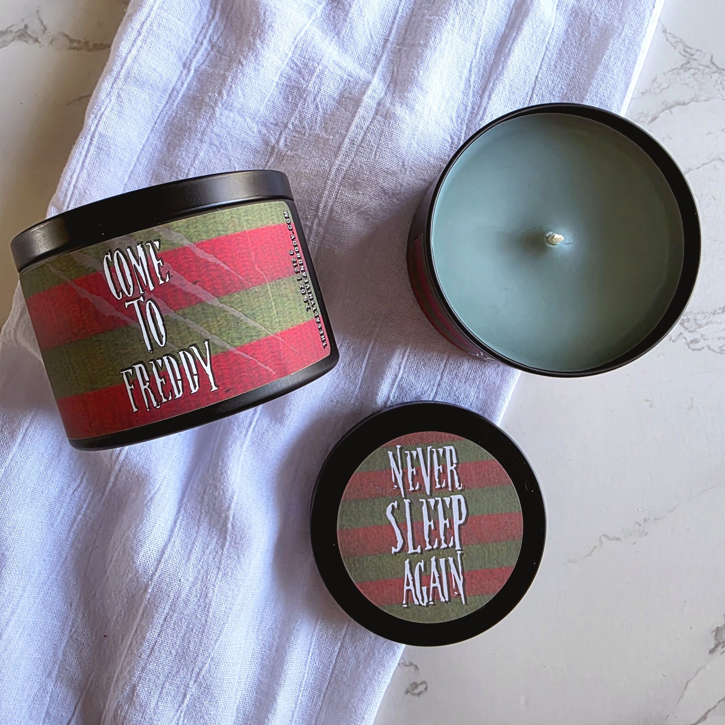never sleep again candle - nightmare on elm street