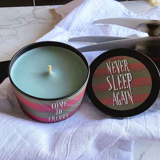 never sleep again candle - nightmare on elm street