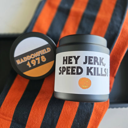 haddonfield 1978 wood wick candle