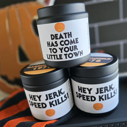 haddonfield 1978 wood wick candle