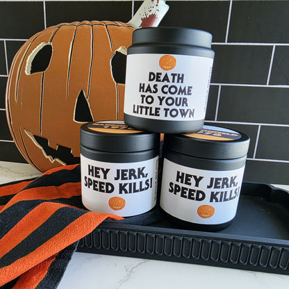 haddonfield 1978 wood wick candle