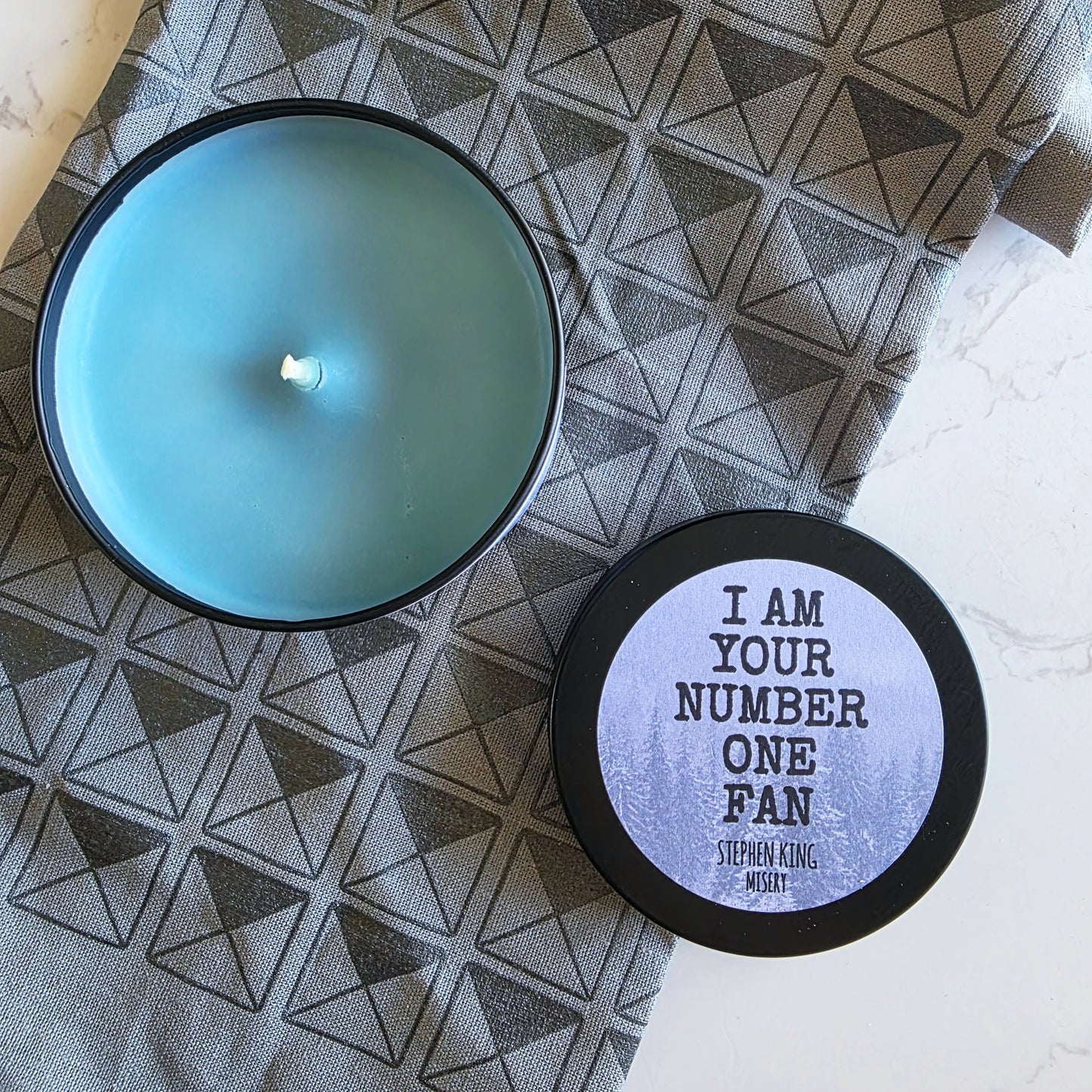 i'm your number one fan candle - stephen king's misery