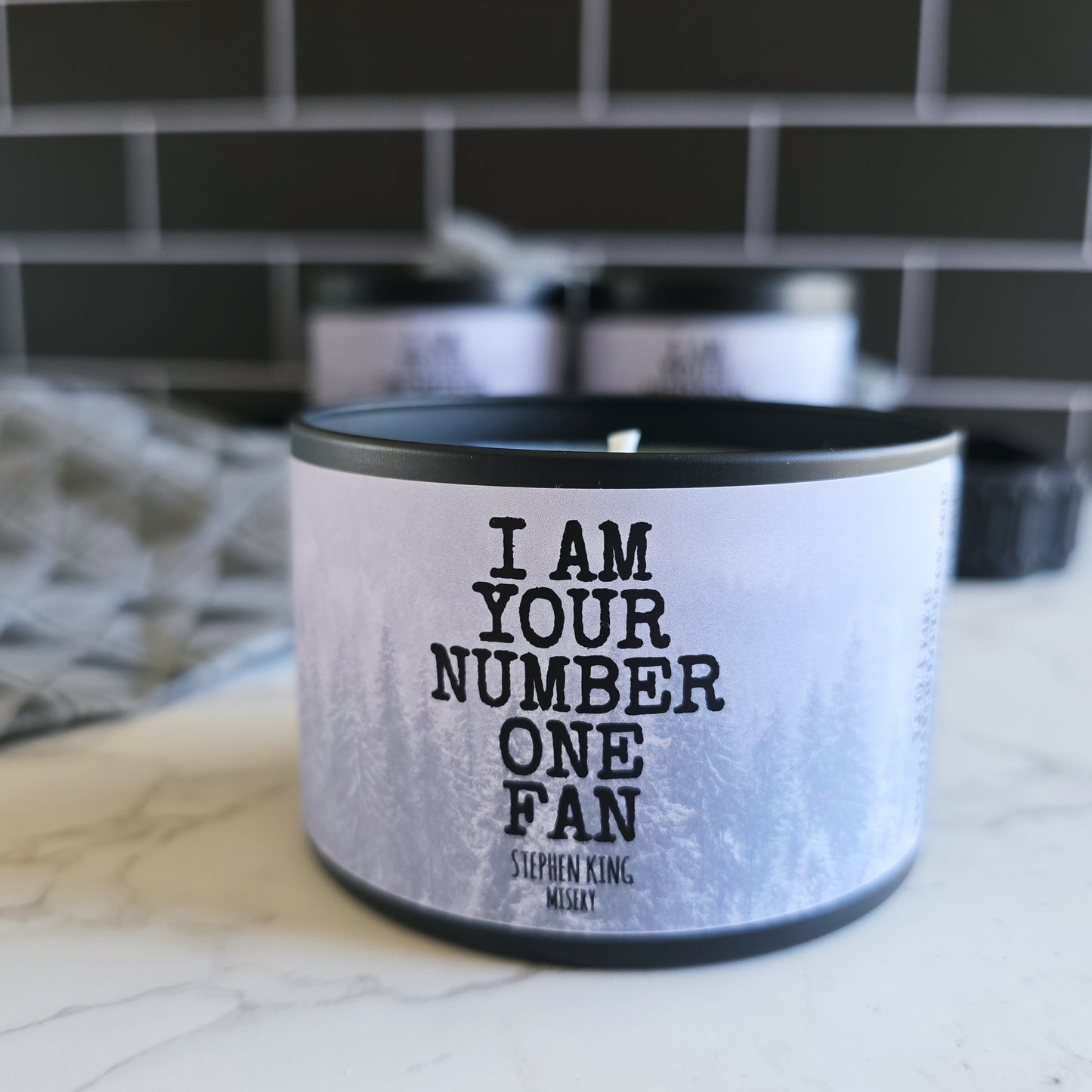 i'm your number one fan candle - stephen king's misery