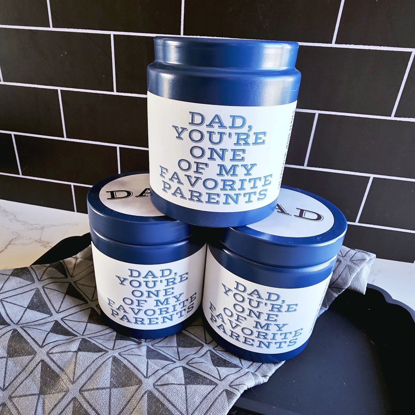 dad, you're one of my favorite parents wood wick candle - father's day/dad's birthday